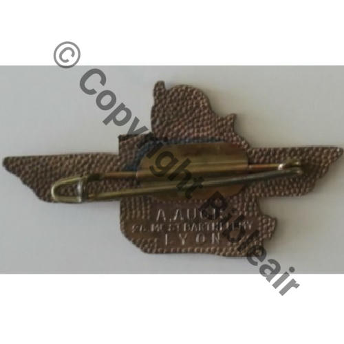 SECTION PHOTO AIR  XX.114  A.AUGIS ST.BARTH LYON 3Lignes Bol allonge Dos dore Grenu Src.Y.GENTY Collect.JM 